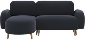 Kampinė sofa - lova Bawal Jarell 06, tamsiai pilka sp., kairinė, 150 x 230 cm x 95 cm