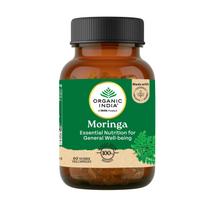 TATA Organic India Moringa Capsules 60N Natural Dietary Supplement for Energy and Wellness brown