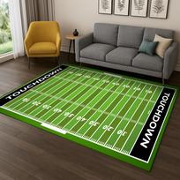 3D Rugby Field Rugby American Football Carpet Rug for Bedroom Living Room Sofa Doormat Decor,Kid Playma Game Non-slip Floor Mat 40x60cm