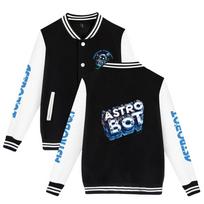 Astro Bot Printed Baseball Sweatshirt Women Men Outdoor Sport Jackets XS juoda