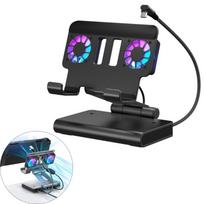 Cooling Stand Dock For Handheld Game 6 Port Hub Double Fan Cooling Multiple Port Fast Charging Supported gray