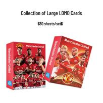 Manchester United Football Stars LOMO Cards: 30-Sheet Single-Sided Postcard Collection red