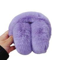 Vienos spalvos Elastingi Neslystantys Mieli Unisex Ausinės Žieminiai Minkšti Stori Plisuoti Galvos Juosta Ausų Šildytuvas violetinė