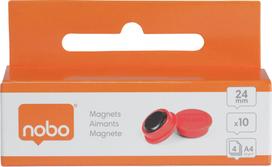 NOBO -magnets for whiteboard, 24 mm, red, 10 pcs (1915293)