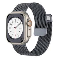 Milanese Strap for Apple Watch Ultra Band 49mm 46mm 45mm 44mm 42mm 41 40mm Bracelet iWatch Series 11 10 Ultra 9 8 7 6 5 SE Strap S11-10 46-44 45 49mm rožinės rožinės spalvos