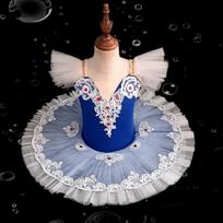 Children's Little Swan Ballet Tutu Tulle Skirt Girls Dance Performance Costume 160 white