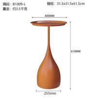 Nordic Round Metal Sofa Side Table, High-Temp Nano Paint, Corner End Table Storage Rack for Living Room - Compact & Sturdy brown