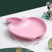 Household Dining Plate Bone Discharge Dish Dumpling Plate with Sauce Dish Salad Snack Plate Serving Tray for Kitchen Table Use One Size rožinė