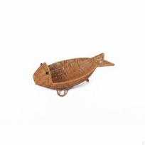 Fish Basket Lightweight Handwoven Snack Easy to Clean for Dessert Display L brown