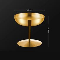Nerūdijančio plieno martini taurės Kokteilių taurė Ledų desertinė taurė Gėrimo šampano metalinė vyno taurė Restorano baro reikmenys 5.1 inches beige