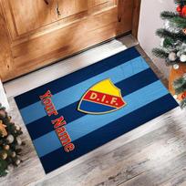 Djurgårdens IF Printed Crystal Velvet Rug Non‑Slip Crystal Velvet Carpet For Sofa Bedroom Indoor Home Decoration 50cmx80cm