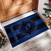 Sheffield Wednesday FC Printed Crystal Velvet Rug Non‑Slip Crystal Velvet Carpet For Sofa Bedroom Indoor Home Decoration 40cmx60cm white