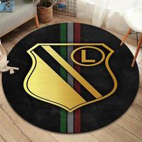 Legia Warszawa Round Area Rug,Carpet Rug for Living Room Bedroom Sofa Playroom Decor,Non-slip Floor Mat 80cmx80cm yellow