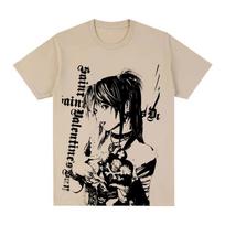 Japanese Anime Death Note Misa AUnisexe Vintage Fashion Unisex Cotton Casual Short Sleeve Comfortable unisex 3XL beige