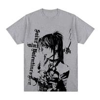 Japanese Anime Death Note Misa AUnisexe Vintage Fashion Unisex Cotton Casual Short Sleeve Comfortable unisex 4XL gray