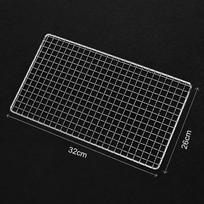 Rectangular BBQ Grill Grate Stainless Steel Barbecue Net Washable Cooking Grate  Camp Cooking 26x32cm black