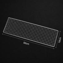 Rectangular BBQ Grill Grate Stainless Steel Barbecue Net Washable Cooking Grate  Camp Cooking 19x50cm