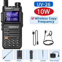 Baofeng UV-26 Walkie Talkie 10W Multi Band AM FM Wireless Copy Frequency 999 Channels Type-C Long Range VOX NOAA Two Way Radio US