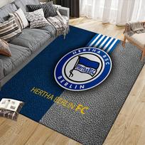 Hertha BSC Flannel Pattern Square Carpet,Area Rug,Carpet Rug for Living Room Bedroom Sofa Playroom Decor,Non-slip Floor Mat 40x60cm( 15x23in )