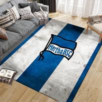 Hertha BSC Flannel Pattern Square Carpet,Area Rug,Carpet Rug for Living Room Bedroom Sofa Playroom Decor,Non-slip Floor Mat 100x120cm( 39x47in )