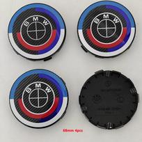Carbon Fiber Black Logo Front Hood Emblem 82mm+Rear Badge GHERDXYWE 74mm+Wheel Hub Cap 68mm/56mm+steering Wheel Sticker 45mm for All BMW