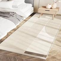 Minimalist Cream-Coloured Bedside Rug, Plush and Warm Long Bedside Rug, Sofa Living Room Rug, Home Decor 40X120CM(1.3X3.9FT
