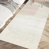 Minimalist Cream-Coloured Bedside Rug, Plush and Warm Long Bedside Rug, Sofa Living Room Rug, Home Decor 80X200CM(2.6X6.6FT