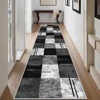 Minimalist Luxury Geometric Runner Rug Stain Resistant Non Slip Long Floor Mat For Hallway Kitchen Home Decor 80x240cm 31x94inch