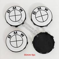 Car Full White Logo Front Hood Emblem 82mm+Rear Badge 74mm+Wheel Hub DJNFGR44 Cap 68mm/56mm+steering wheel sticker 45mm For All BMW