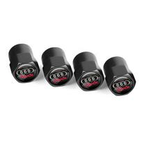 4Pcs S Sports Logo Car Wheel Tire Valve Caps Cover Accessories For Audi A6 C7 A7 Q3 Q5 Q7 S3 RS6 RS7 A1 A2 A3 A4 B8 8P B9 8V A5 gray