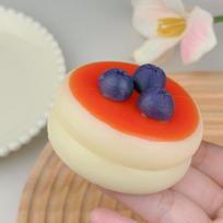 Soft Souffle Pancake Squishy Toy Slow Rising Squeeze Fidget Toy Anti Stress Gift For Kids Birthday Party Goodie Bag Fillers red