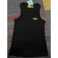 Mens Slim Fit Embroidered Letter Tank Top Gym Workout Rap Fitness Sportwear XL black