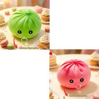 Viral Bubble Blowing Dumpling Squishy Toy Slow Rising Fidget Squeeze Portable Stress Reliever Party Favors Cute Cartoon Gifts