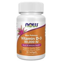 Now Foods Max Potency Vitamin D-3 50,000 IU Softgels 1 pcs (50 tablets)