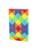 Sengso 24/36/48/60/72/96 Segments Fidget Snake Cube Puzzle Toys - Party Favors & Goodie Bag Fillers, Rainbow Colors