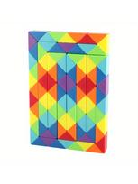Sengso 24/36/48/60/72/96 Segments Fidget Snake Cube Puzzle Toys - Party Favors & Goodie Bag Fillers, Rainbow Colors