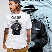 Gangster t-shirt Al Capone Hitman Mob Street Hustle mobster mafia white tee Unisex T-Shirt XXXL black