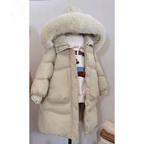 Žieminiai mergaičių dygsniuoti švarkai Stori šilti neperšlampami blizgūs paltai su gobtuvu Vaikų viršutinė apranga Paauglių parkas 5-14 metų 130cm šviesiai žalios spalvos