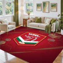 Wales Rugby Design Crystal Velvet Rug Soft Decorative Mat for Bedroom Entrance 80cmx120cm