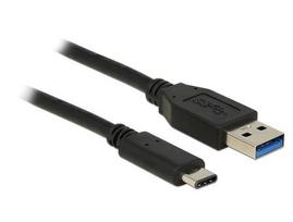 Delock 1m USB3.1-C/USB3.1-A USB cable USB 3.2 Gen 2 (3.1 Gen 2) USB A USB C Black