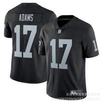 Mens NFL Raiders 17 Adams 98 Crosby Black White Embroidered Football Jersey Game Day Fan Wear Small