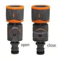Integrated Flow Control Valve Garden Hose Adapter Pipe Connector 2pcs