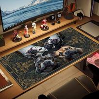 Bull Terrier Color Mouse Pad Large Gaming Table Cushion Non-slip Laptop Tablet Big Mousepad XXL Mat Mini PC Playmat With Lock edge 30cmx80cm(11.8x31.5inch)