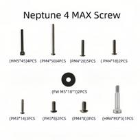 Screws for Neptune 4/4 Pro/4 Plus/4 Max Series 3D Printers Accessories Elegoo Neptune 4 Max Fasteners Neptune 4 Bolts Hex Head