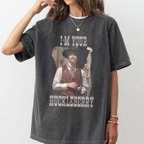 Vintage Tombstone Doc Holliday Tshirt Val Kilmer Tee Gift for Women and Unisex Graphic Short Sleeve Tshirts for Unisex XL black