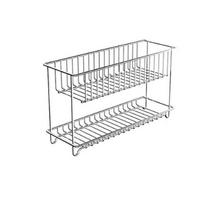 Space Saving Double Layers Storage Rack Stainless Steel Bathroom Storage Shelf  Bedroom Double Layers