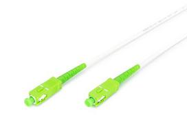 Digitus Fiber Optic Simplex Patch Cable, steel armored, Singlemode, SC/UPC to SC/UPC (white, 20 meters)