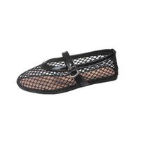 Women Sandals New Flat Soft Soled Mary Jane Shoes for Women Mesh Breathable Versatile Sandals Women Sandalias De Mujer 42
