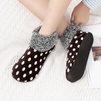 Polka Dot Thigh-high Socks One Size gray