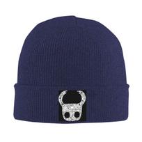 The Hollow Skull Video Game Warm Knitted Cap Hip Hop Bonnet Hat Autumn Winter Outdoor Beanies Hats for Unisex Adult One Size blue